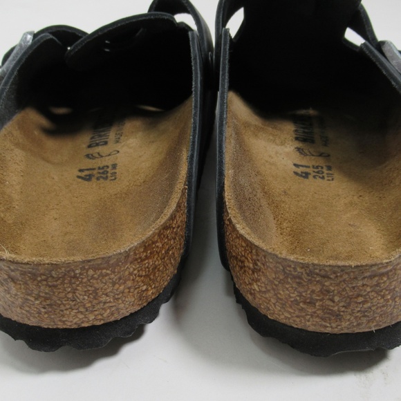 Birkenstock Unisex Boston Oiled Leather Clog Black Size 8 US M / 10 US L / 41 EU - Picture 6 of 12